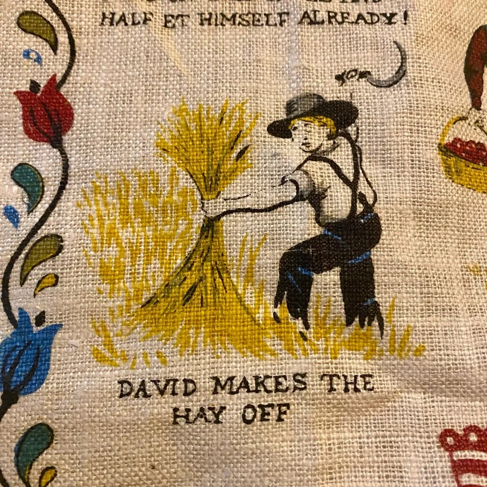 Vintage 60’s Amish Country Sampler Wall Hanging